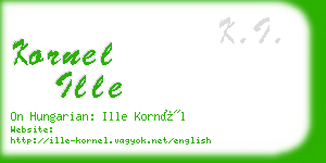 kornel ille business card